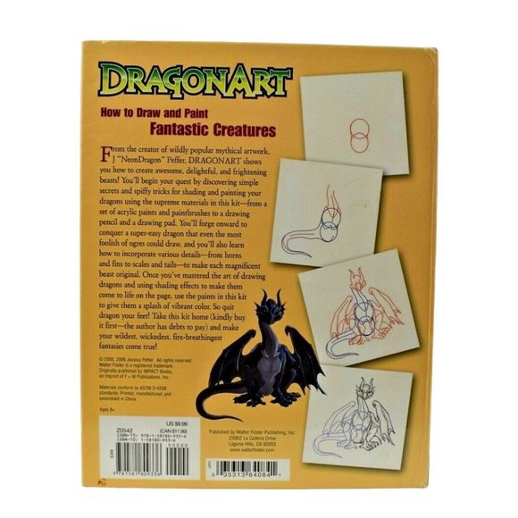Impact Dragonart How to Draw and Paint Fantastic Creatures 12 Piece Kit - Picture 3 of 6